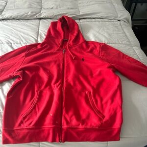 Red Polo Hoodie Size XL